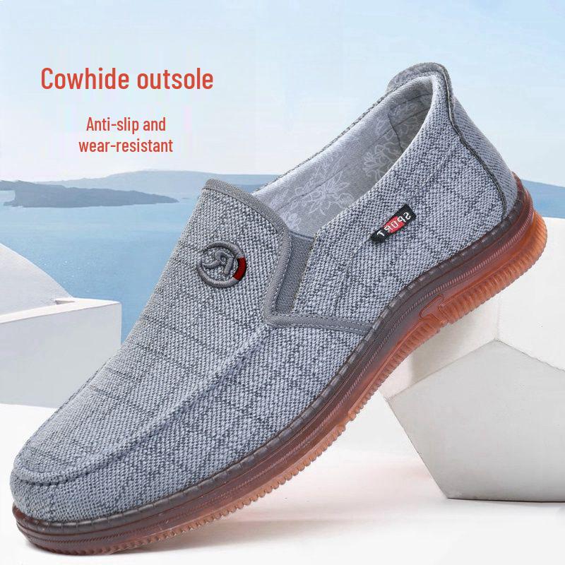 

Men s Slip-on Old Beijing Canvas Shoes - Breathable, Non-slip, Wear-resistant Sole, Spring/Autumn Casual Footwear 43