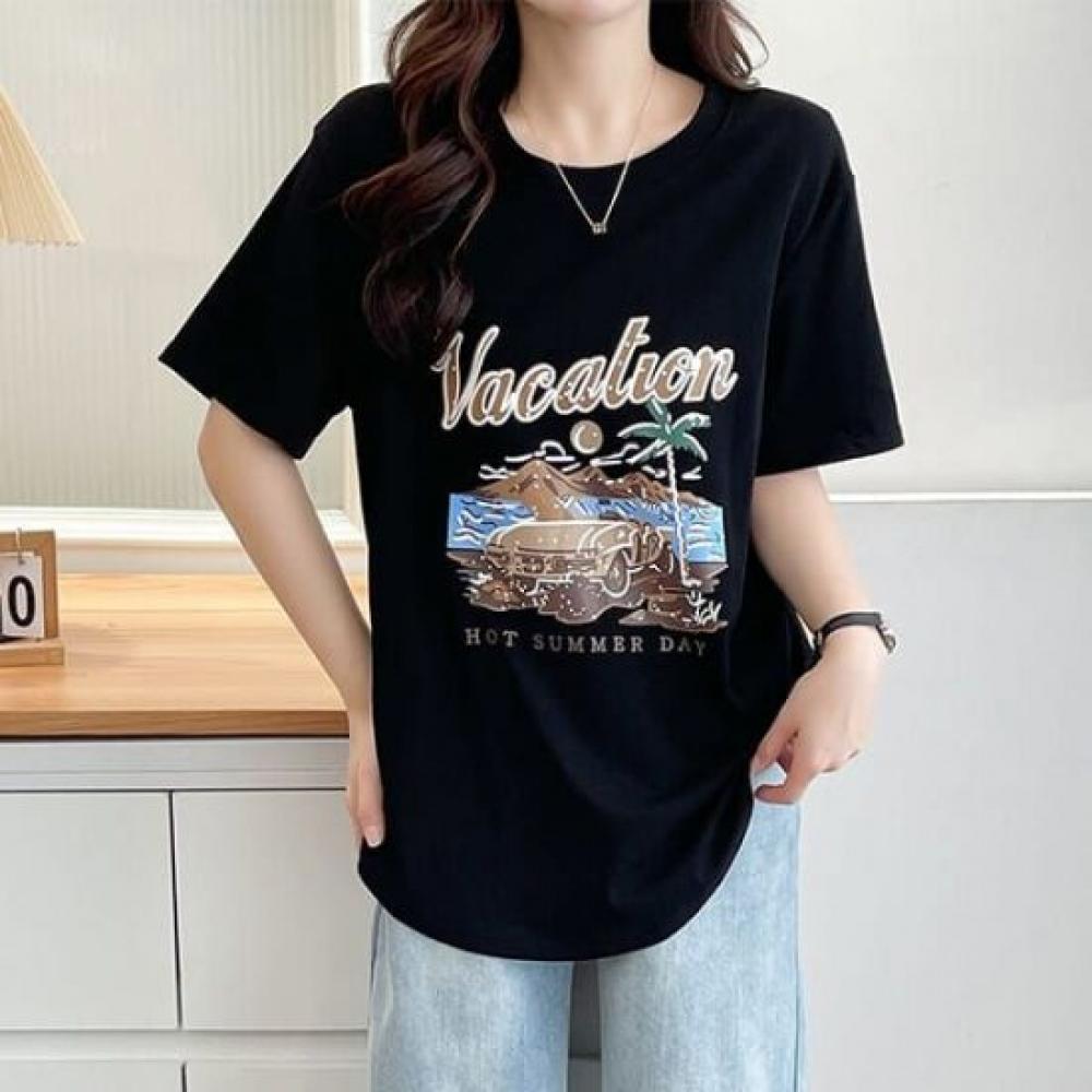 Navava Women VacaTion PrinTing ShorT Sleeve T shirT nT2552