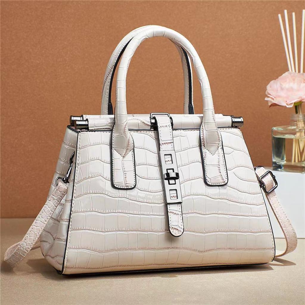 Krokodilmuster Damen Einkaufstasche Helles Leder Große Schulter Messenger Bag Modedesigner Lackleder Damen Handtasche