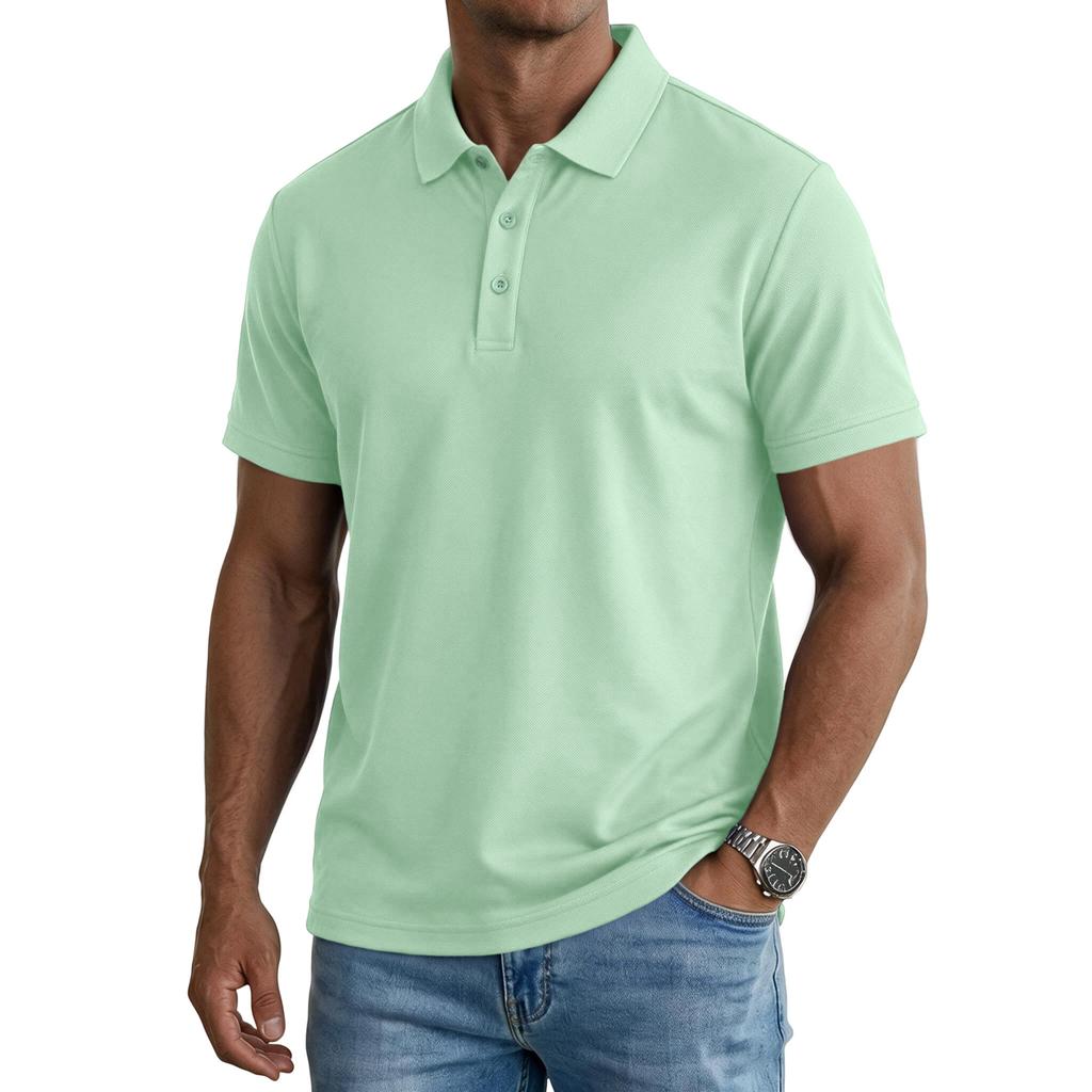 Men's Casual Short Sleeve Shirt Breathable Versatile Top for Outdoor Daily Wear