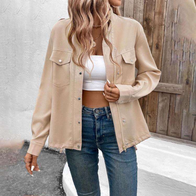 Women's Solid Color Autumn Winter Jacket Coat