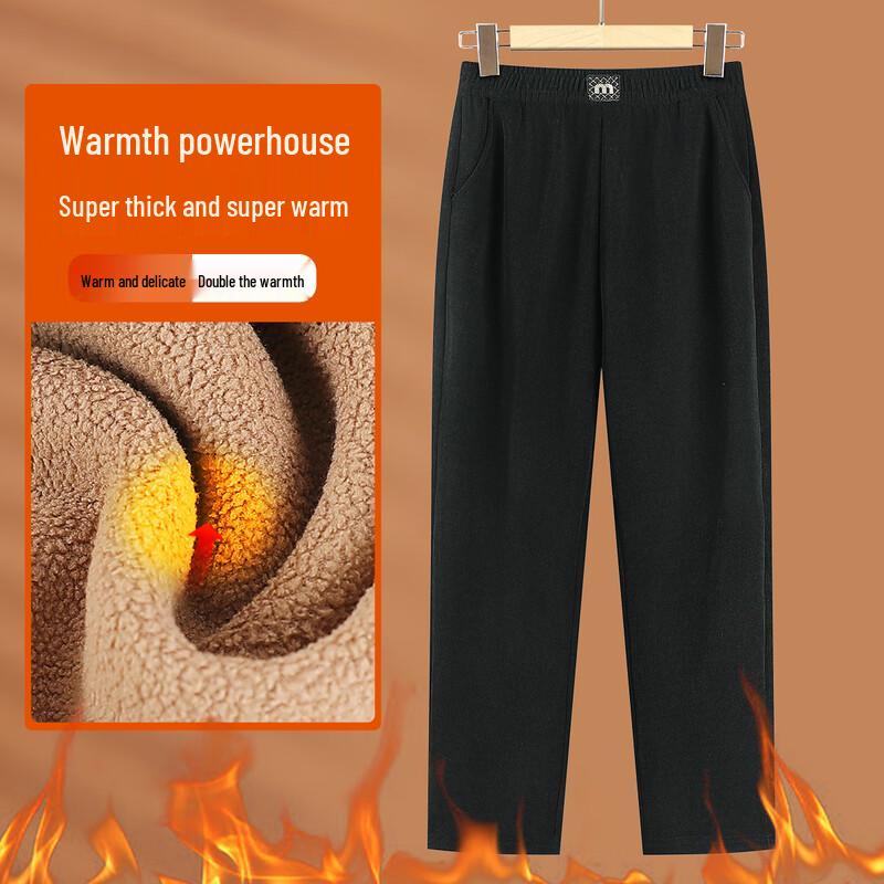 

Pasite Plush Lined Elastic Waist Casual Pants for Women XL