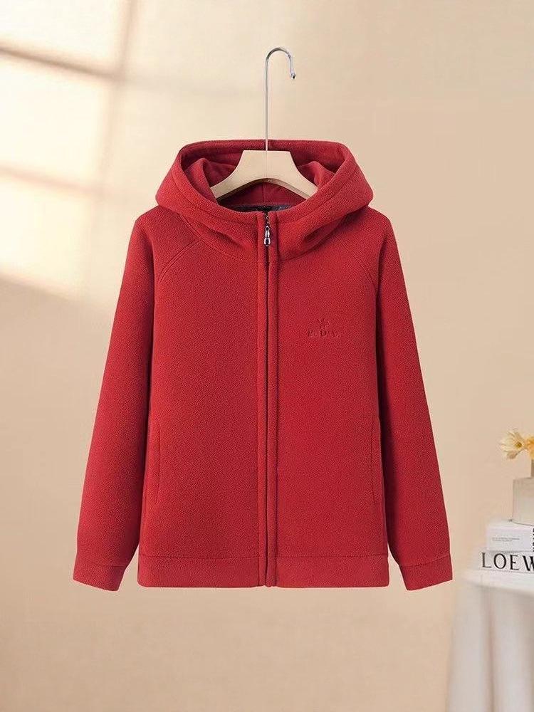 New Style Plus Velvet Thick Comfort Hooded Winter Jacket for Moms