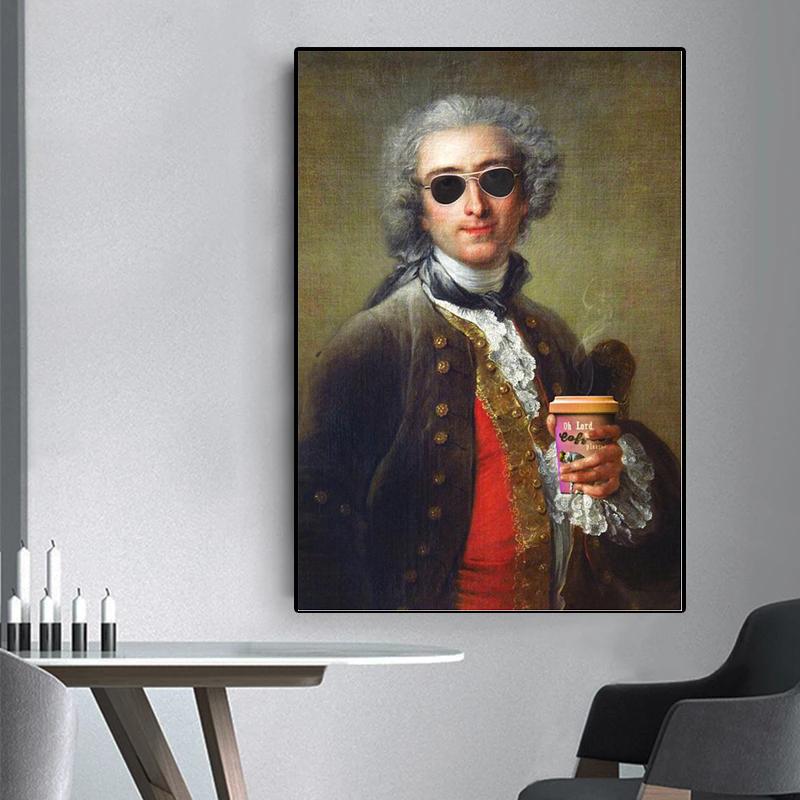 

Патриот наслаждается началом своего дня перед работой, холст, картины, плакаты, принты, настенные художественные фотографии, декор для гостиной, Куадрос