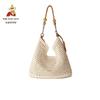 Straw Man Woven Shoulder Tote Bag