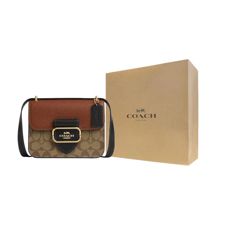 COACH Morgan 18 Square Crossbody Bag In Colorblock Signature Canvas (Unisex) Crossbody Bags CL462 IME7V
