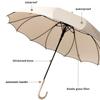 Rain Umbrella Automatic Open with Reflective Trim for Safe Night Walking and Durable Wind Resistant Design
