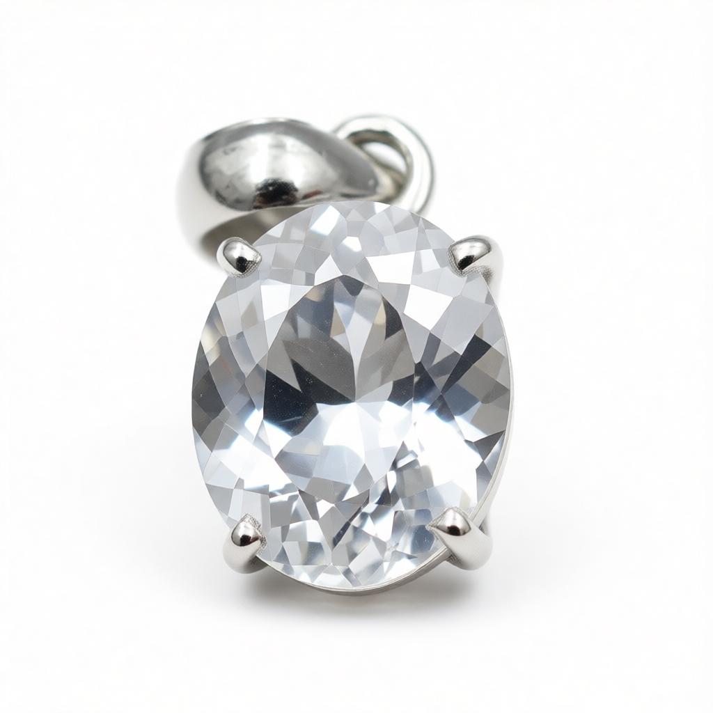 

Натуральний Білий Сапфір 28.90 Карат Овальне Огранювання Срібний Кулон Окремий Дорогоцінний Камінь СЕРТИФІКОВАНИЙ AR-3647-Sa 17.1 mm approx білий