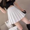 Women's High-Waist A-Line Pleated Skirt - Solid Color, JK Style, Slim Fit, for Spring/Summer/Autumn 2024, Small Size