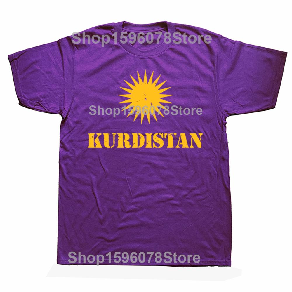 Retro Kurdistánský Kurdský Kurdská Vlajka Grafická Pánská Bavlněná Humor Streetwear Trička Krátký Rukáv Unisex Volné Oblečení