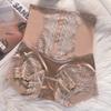 Ice Silk High Waist Seamless Belly Contracting and Hip Lifting Underwear Women's Cotton Postpartum Belly Trimming Small Belly St