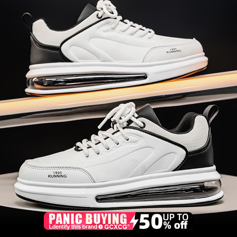 

Air Cushion Running Shoes Speciality Marathon Men Sports Breathable Lightweight Leisure Comfortable Athletic Nonskid Sneakers 38 бежевый