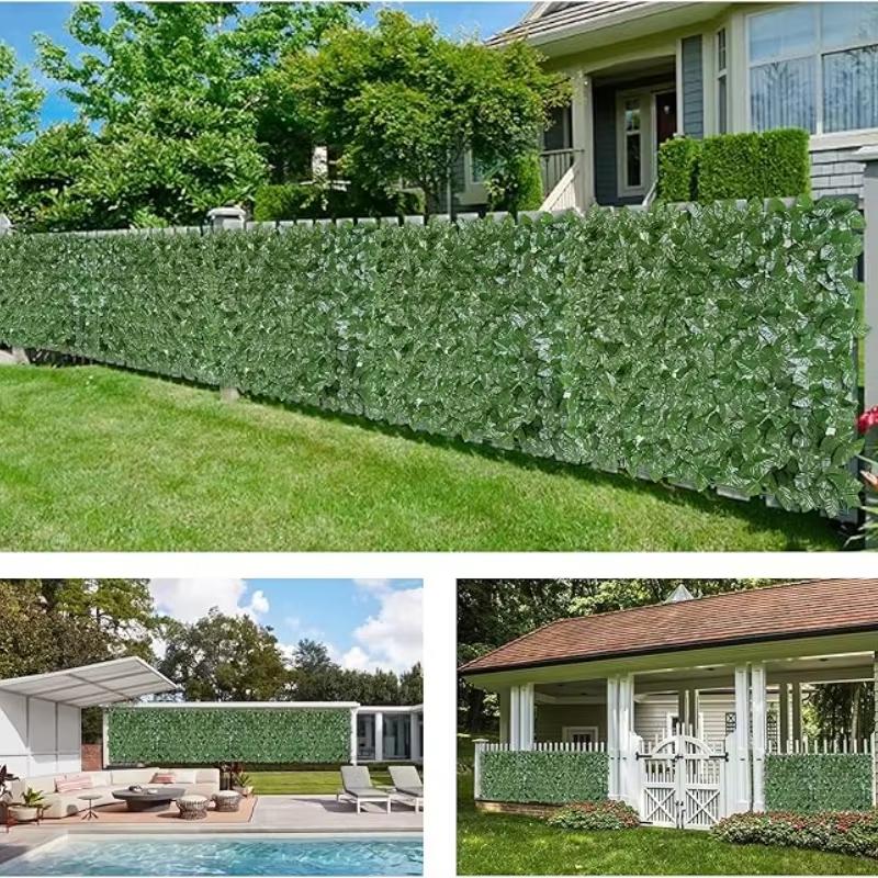 Artificial Ivy Hedge Green Leaf Fence Panels Faux Privacy Fence Screen for Home Outdoor Garden Balcony Decoration