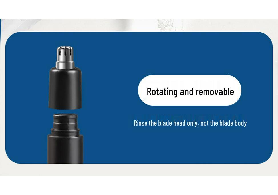 Waterproof Electric Nose Hair Trimmer for Men & Women - Round Head Shaver and Cleaner