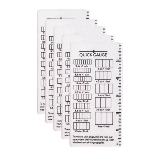 Quick Gauge Ruler No Counting Needed Stitch Gauge Transparent Stitch Measurement Tool with Inch Scale Grid for Sewing Crochet Projects