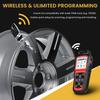 Universal TPMS Sensor 315MHz+433MHz, Tire Pressure Monitoring Sensor Programmable Compatible with TPMS Tool TS408 TS508, Replaceable Metal Valve Stem