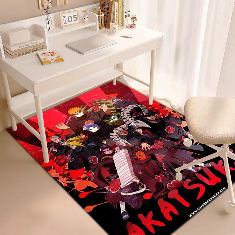 Japanese anime cartoon NARUTO's famous Uzumaki Naruto rug, soft decorative home furnishing, bedroom office chair pad, outdoor picnic carpet Y12