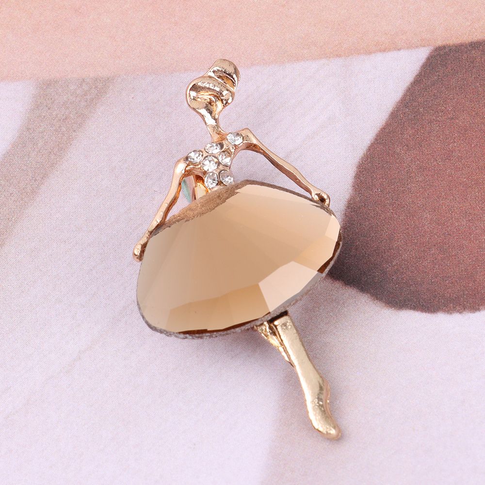 Gift Bag Jewelry Ballet Girl Pin Dancing Girl Brooches Clothes Accessories Crystal Badge