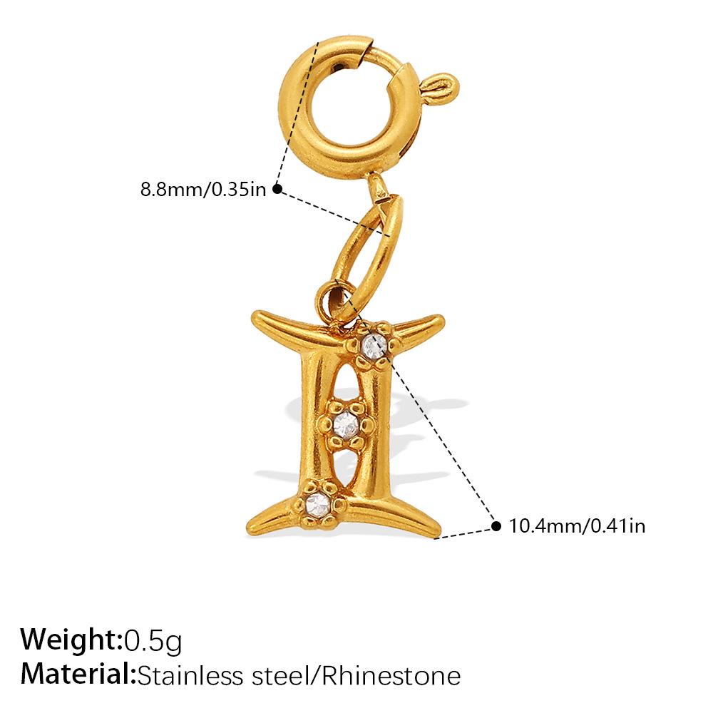 Light luxury, wind-set diamonds twelve constellations jewelry buckle pendant DIY bracelet necklace shoe accessories