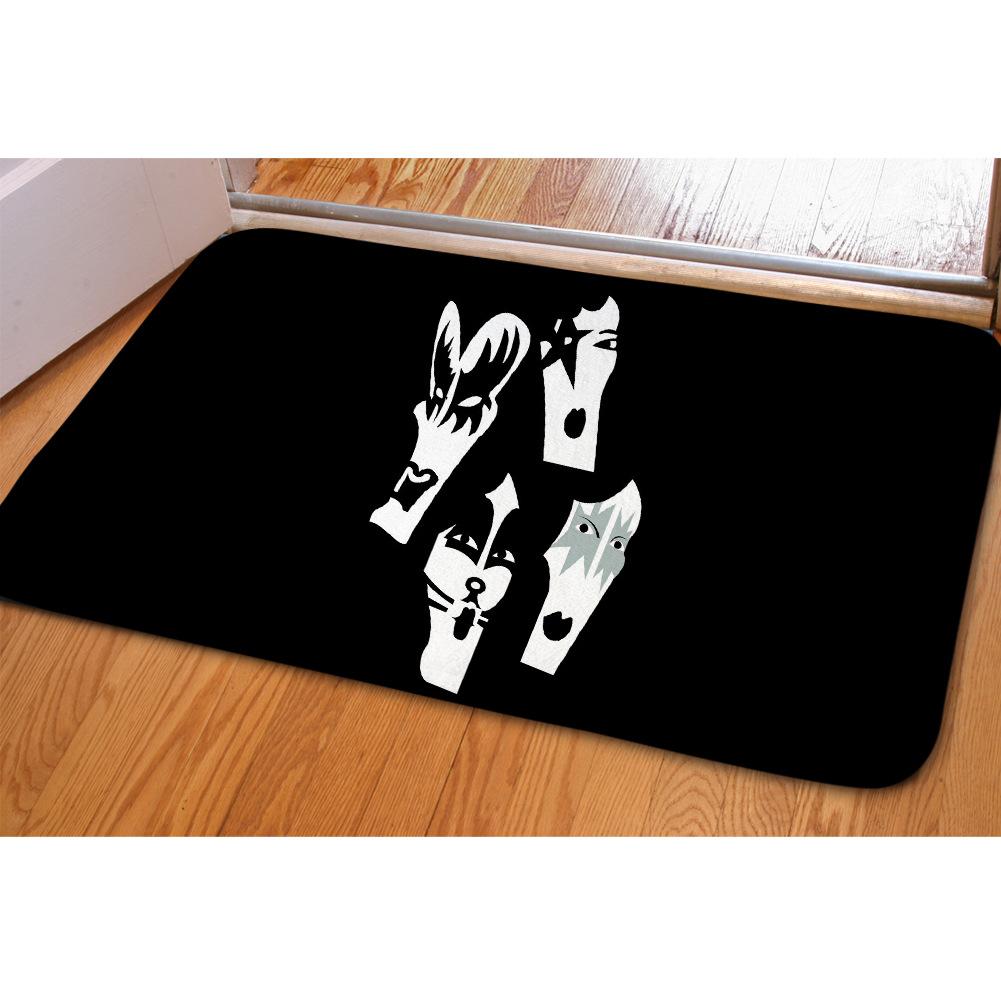Banksy Bath Mat Graffiti Love Deep Loving And Embracing Couple With Diving Helmets On Dark Gray Doormat Carpet Door Home Decor