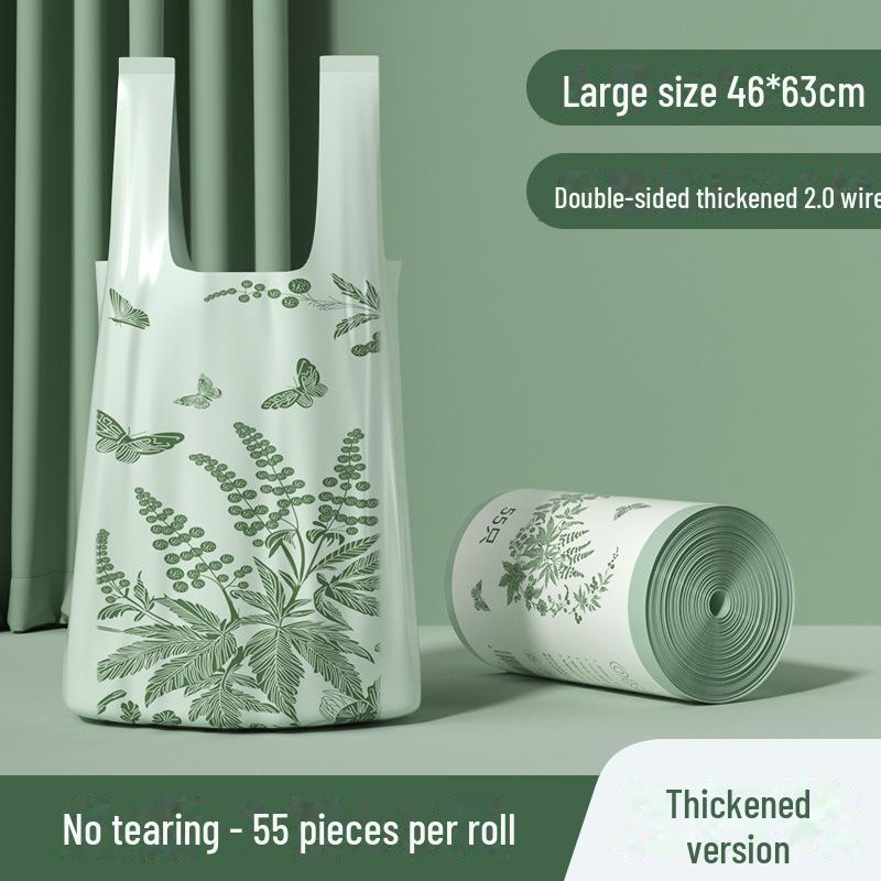 Heavy-duty Wormwood Kitchen Garbage Bags - Extra Thick, Portable, Oversized, Vest-Style Plastic Bags