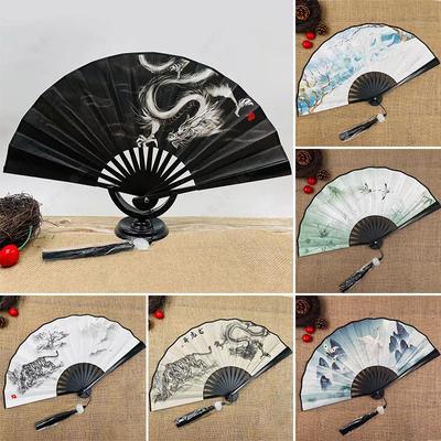 8-palcový čínsky japonský skladací ventilátor z hodvábu Klasický dámsky tanečný ručný ventilátor s strapcom Vintage ventilátor Umenie Remeslo Darček Domáca dekorácia