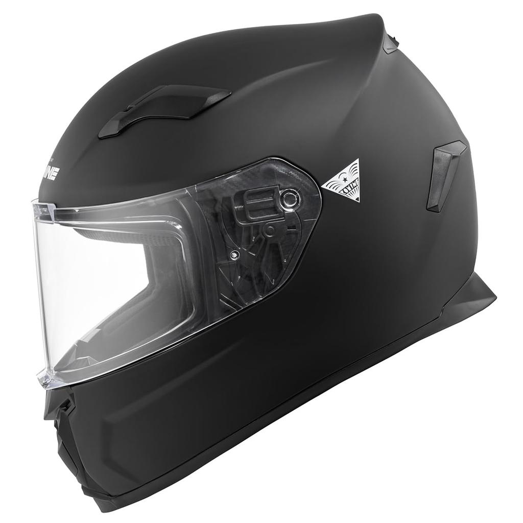 KOMINE Kask motocyklowy FL Pełnotwarzowy Matowy Czarny XL Ochrona UV Wizjer Wysoka Wytrzymałość Skorupa ABS Wewnętrzny Wizjer Pełnotwarzowy Klamra Magnetyczna HK-170