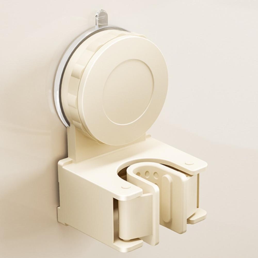 Multifunctional Vacuum Sucker Wall Mounted Mop Organizer Self-Adhesive Waterproof Mop Rack Mop Broom Clip Bathroom