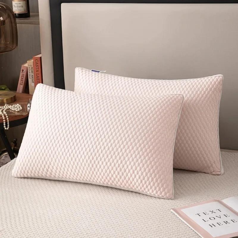 Summer Cool Bean Cool Feeling Ice Silk Neck Pillow for Children and Adults Dormitory Massage Pillow Core with Zipper Wholesale