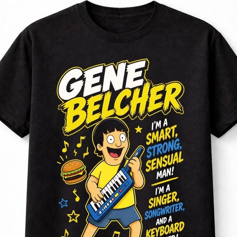 Gene Belcher Funny Bobs Burgers Keyboard Graphic Unisex TShirt S