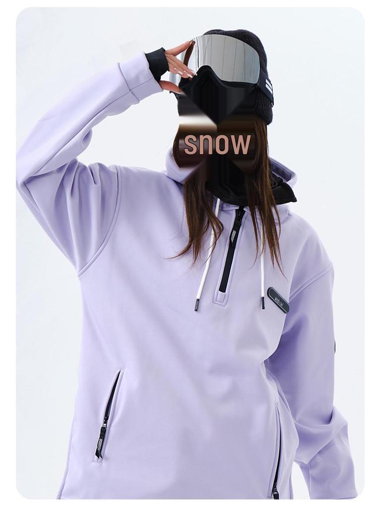 Oddivski Women's Soft Shell Ski Suit: Windproof Waterproof Hoodie Snowboard Jacket