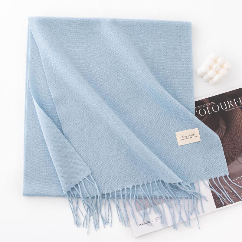 Morandi Color Scarf Shawl Solid Color Cashmere Feel Long Winter Wrap Luxury Soft Fashion Gift Lightweight Women’s Neck Scarf