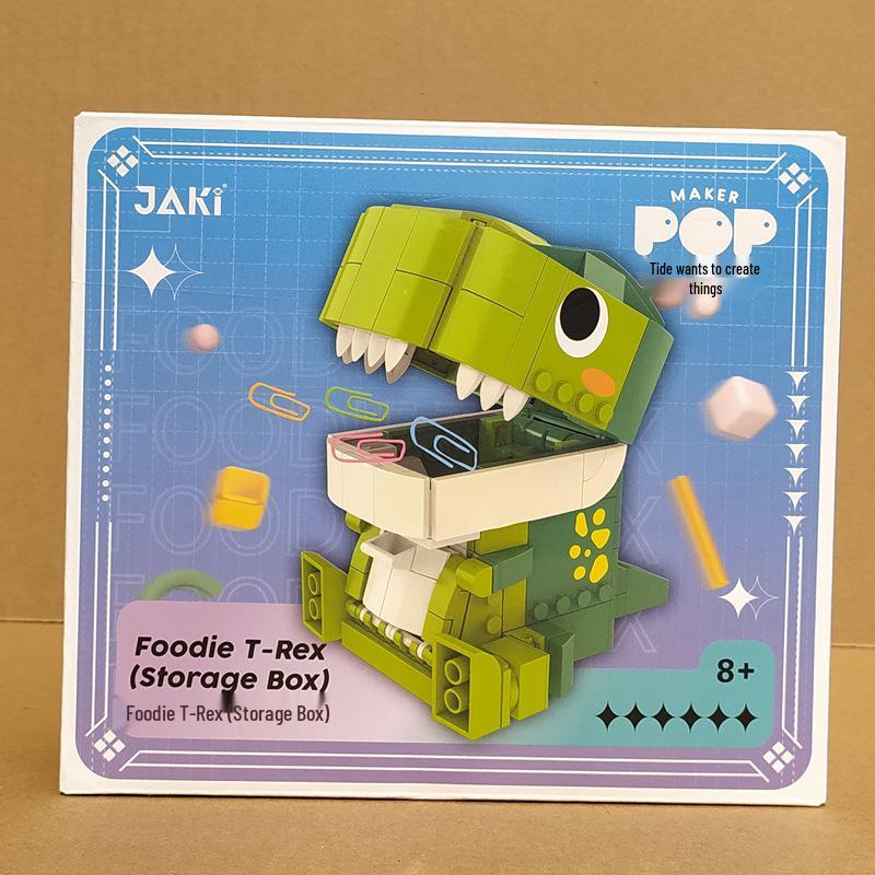 JIAQI JAKI Little Dinosaur Stackable Pen Holder & Photo Frame Toy Set