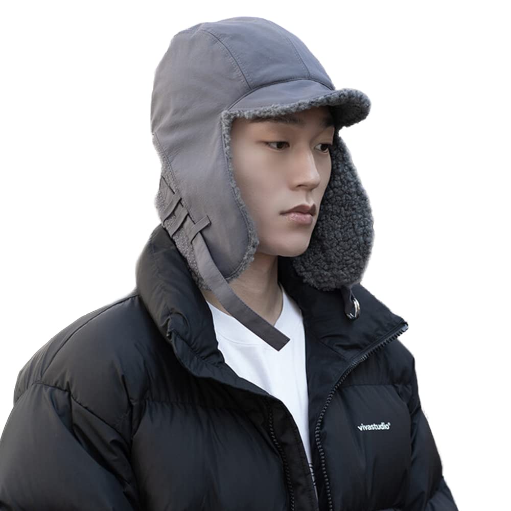 Croogo Pilot Cap with Ear Flight Cold Weather Hat for Outdoor Warm Winter Hat Flaps, Cap, Midwinter, Skiing, Cycling, Hiking, Commuting, Walking,