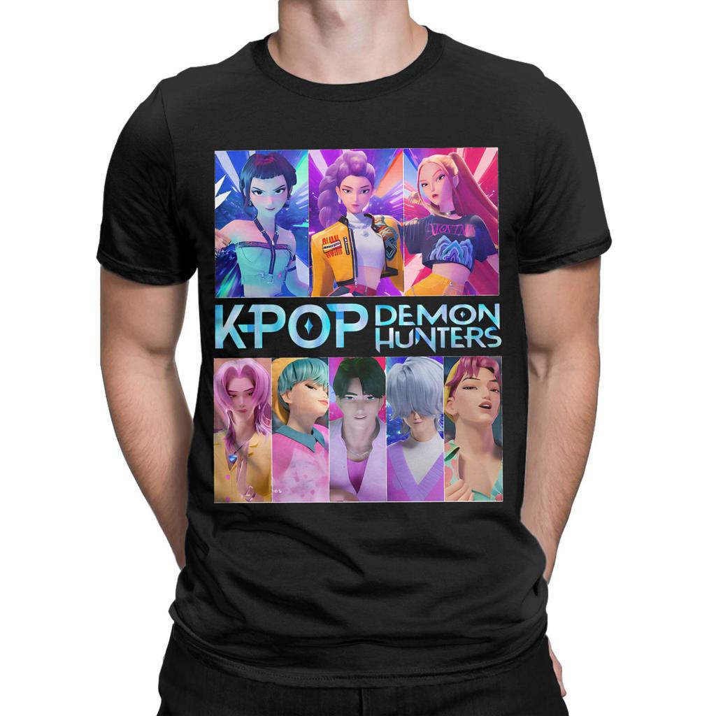 Demon Hunters Anime Game T-Shirt Hipster T-Shirts Short Sleeve Streetwear Tshirt Summer Cotton Comfortable Oversized Clothing