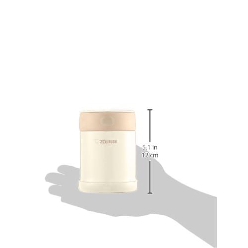 ZOJIRUSHI Stainless Steel Food Jar, 350ml, Cream, SW-EE35-CC