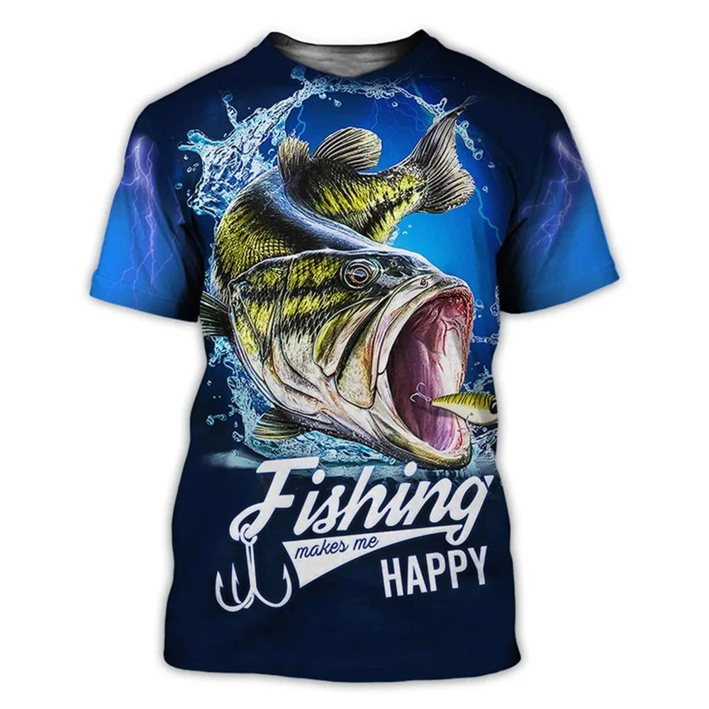 Outdoor Fishing 3d Children's Tops Teenagers From 3 To 14 Years T-Shirts for Boys Girls Korean Kids Clothes Summer Short Sleeve
