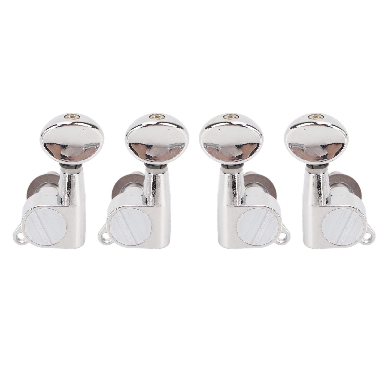 

4 Pcs 2L2R Ukulele Tuner Fully Enclosed Small 4 String Ukulele Tuning Machine Head with Oval Handle
