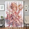 Kitchen Curtains for Living Room 2 Pieces Blackout Curtains Door Curtain C-cardcaptor S-sakura Bedroom Decoration Partition Home