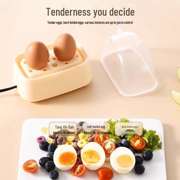 Compact Egg & Baby Food Steamer for One - Ideal for Breakfast & Office Use