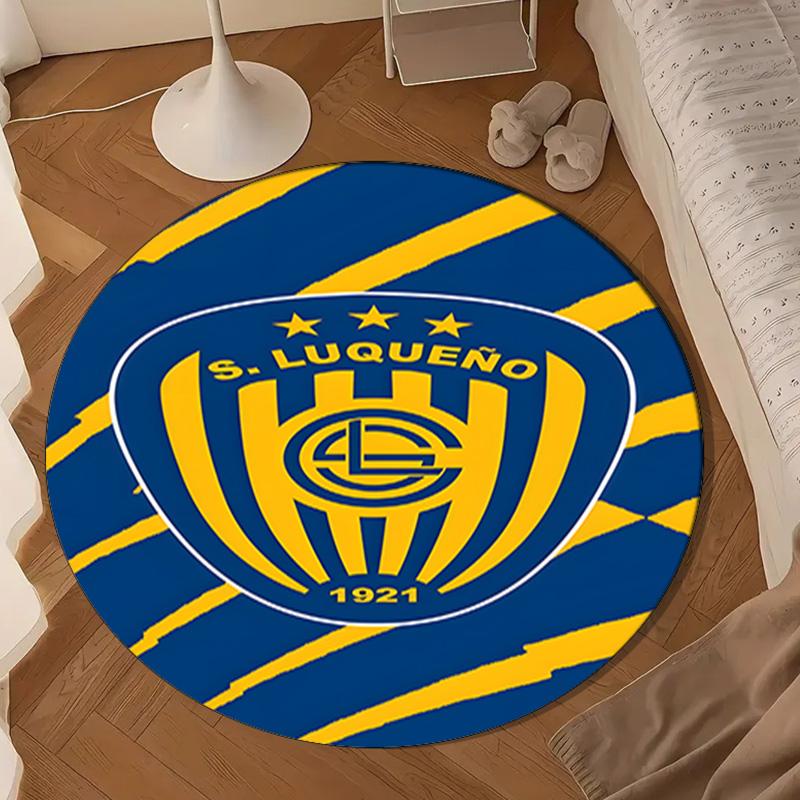 Luqueno Club Emblem Round mat, Anti-slip Circle Carpet Chair rug For livingroom,Bedroom, doormat home decor Gift Christmas Gifts