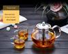 Large-Capacity Heat-Resistant Glass Teapot with Stainless Steel Filter