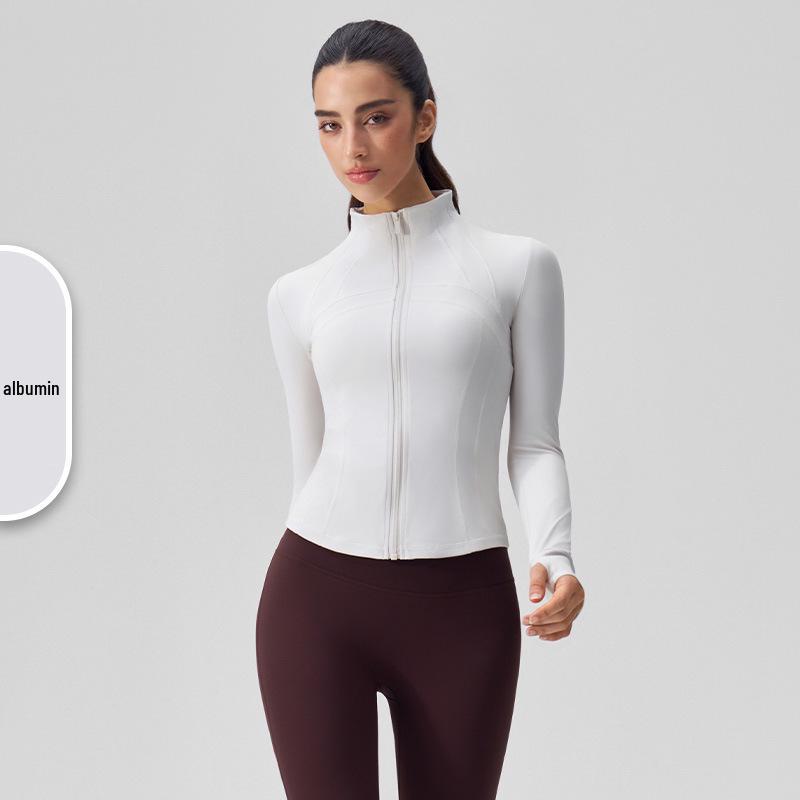 Lulu Women s Slim Fit Stand Collar Yoga Jacket - Windproof, Flattering Fit for Spring/Autumn Running, Cycling & Outdoor Fitness Small