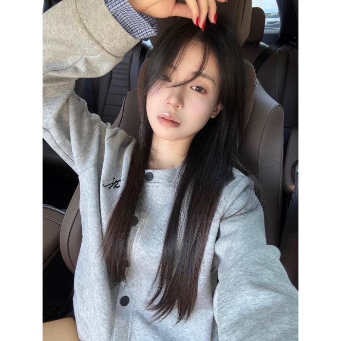 

1438 #thin, fake two pieces, original workmanship (cotton-Chinese-cotton composite) sweater for women Chenier elastane XL