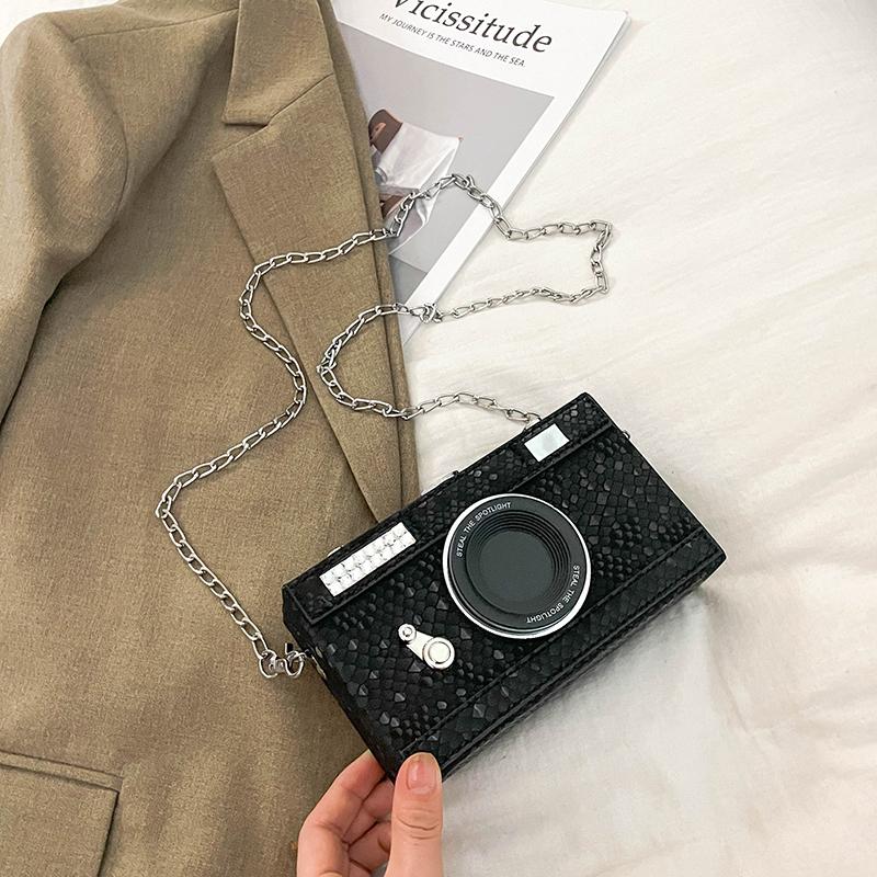 Camera Shape Crossbody Mobile Phone Bag Ladies Girls Casual Handbag And Purse Cute Creative Fun Bag Versatile Chain Shoulder Bag