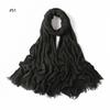 % rayon pleated solid color human cotton two-end beard bag headscarf female, new breathable soft scarf