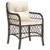 VidaXL Bistro Set with Cushions 3 Pcs, Garden Table and Chairs, Outdoor Furniture Set Balcony, Modern, 3212117