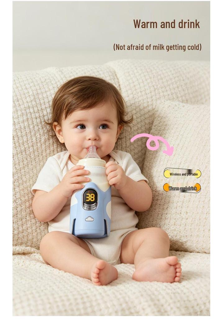 Wireless Baby Bottle Insulator & Portable Milk Warmer for Constant Temperature