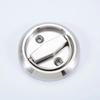 Stainless Steel Invisible Door Lock with Pull Ring, Single/Double-Sided Mounted Round Handle.