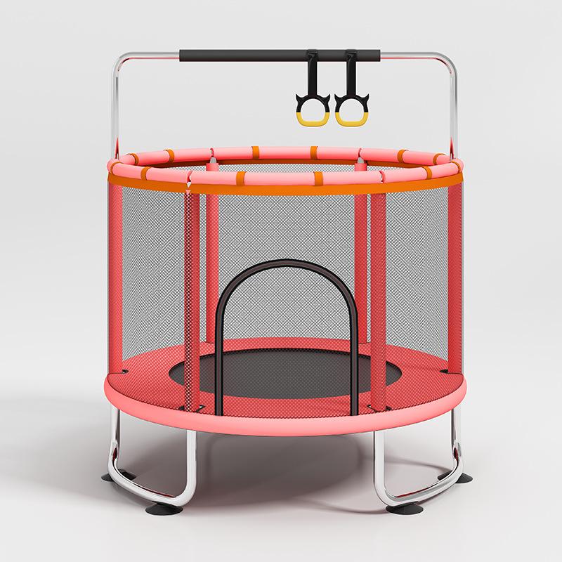 Indoor Family Trampoline with Safety Net for Kids and Adults